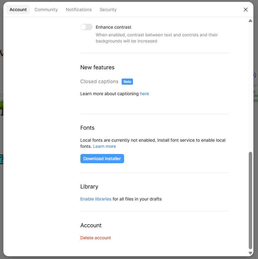 Figma Account Deletion Process